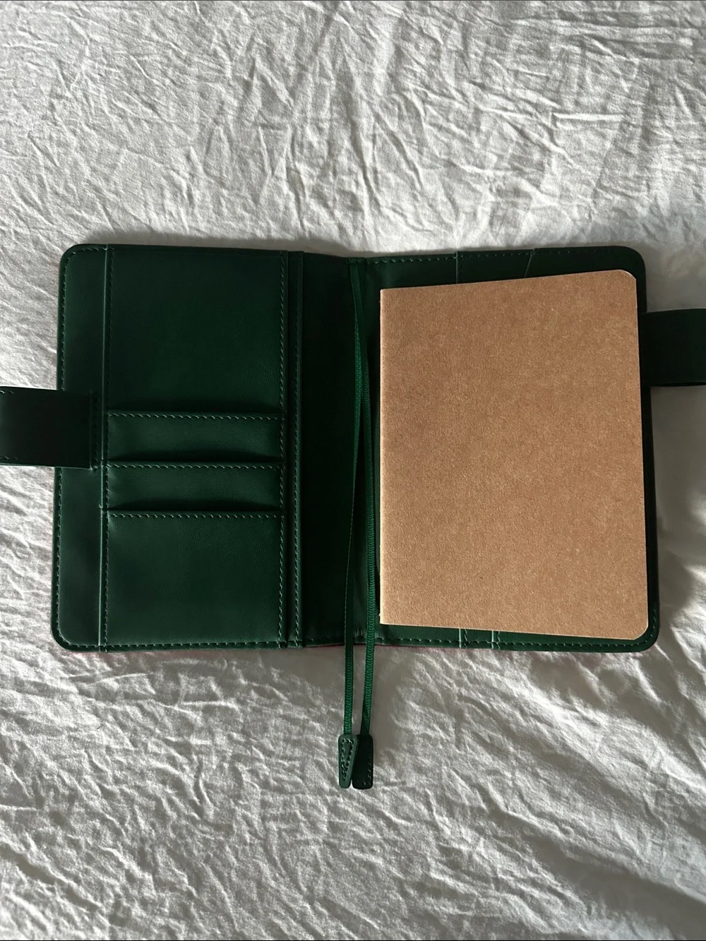 A6 Velvet journal cover in Green and Red